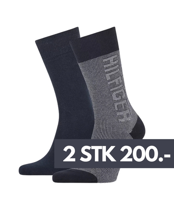 Tommy Hilfiger Men Seasonal Sock 2-pack RIB - Navy